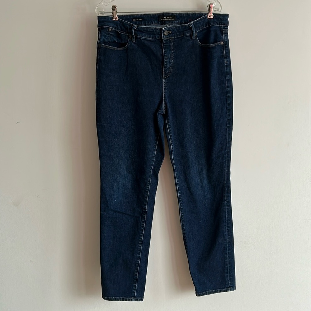 Talbots Jeans Flawless Five Pocket Slim Ankle Denim Blue 14